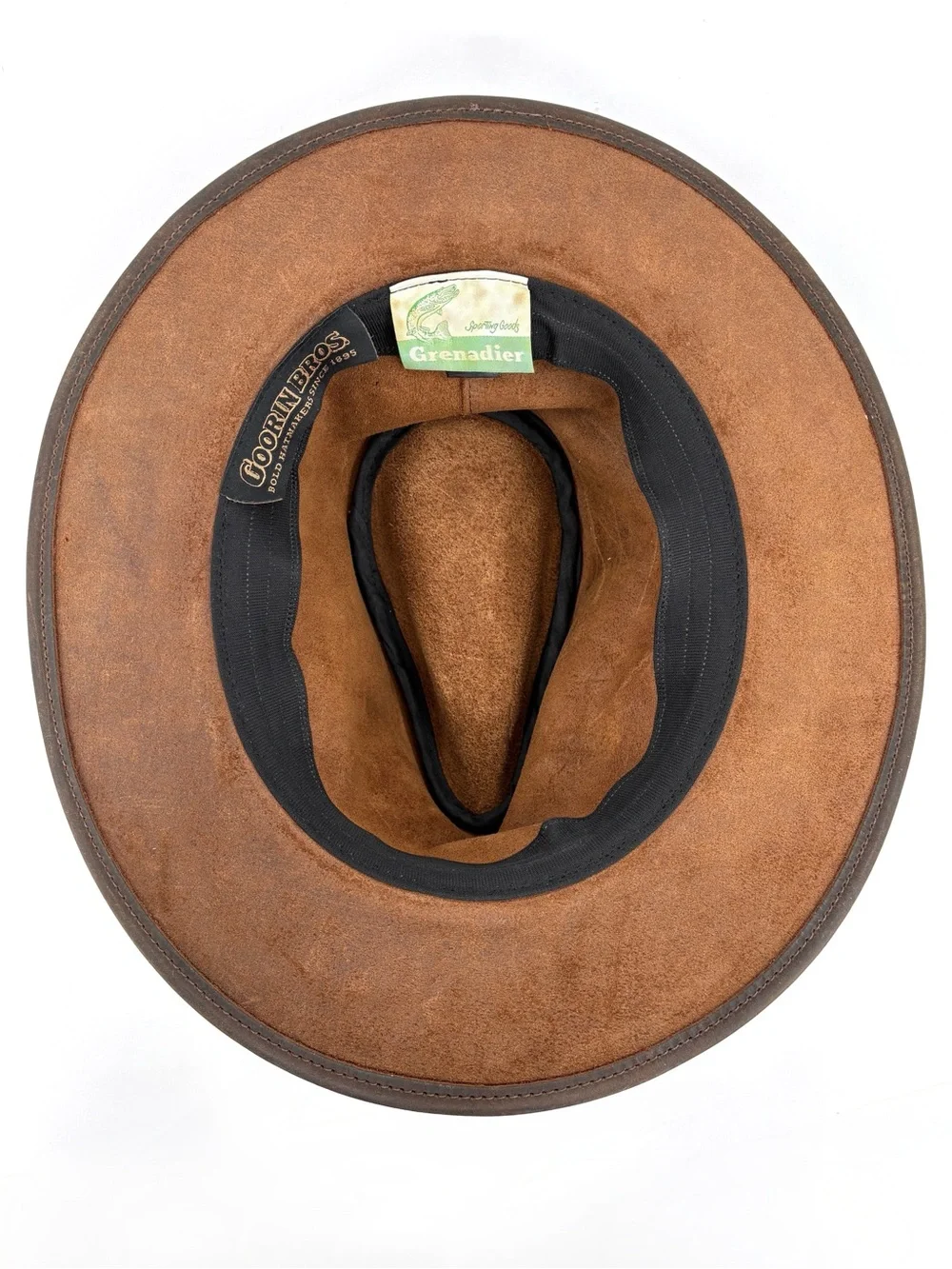 GOORIN BROS Brown Leather Grenadier Hat Large